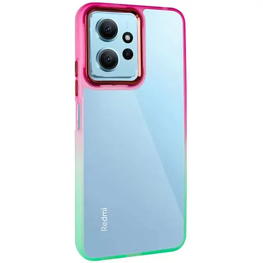 Чехол Epik TPU+PC Fresh sip series для Xiaomi Redmi Note 12 4G Салатовый / Розовый