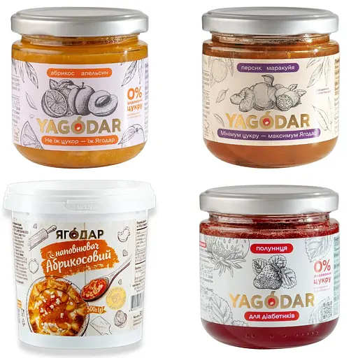 Джемы и начинка Yagodar на сладкий завтрак 1,13 кг