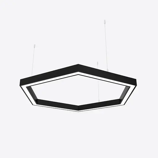 Світлодіодний світильник X-LED 120Вт шестикутник чорний (860х745х43) - фото 1