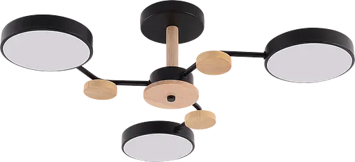 Потолочный светильник XI3310-3 Чорний+Дерево - фото 4