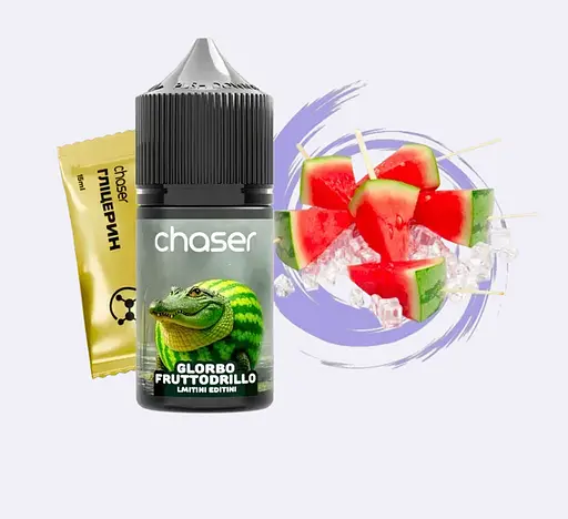 Набор компонентов для самозамеса солевой заправки CHASER Limitini Editini 30 мл GLORBO FRUTTODRILLO Арбуз с холодком, 0-50 мг (18169)