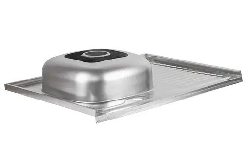 Кухонная мойка Brinex 6080-L 0.6 мм, накладная BRIN6080LSAT06 - фото 4