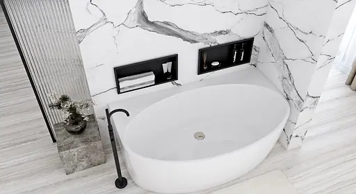 Ванна акрилова пристінна Rea Malta 170x88 whte REA-W3003 Білий - фото 5