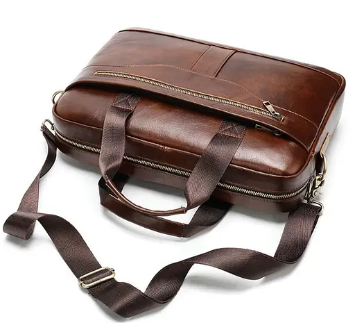 Чоловіча шкіряна сумка Vintage 27х40х7 см sum0012887 - фото 2