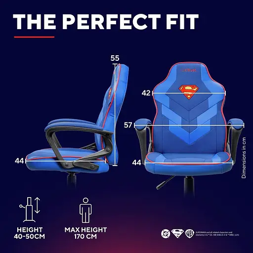 Игровое кресло Trust GXT 703SM Revvo Foldable Armrests Blue (25741_TRUST) - фото 10