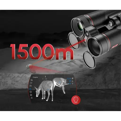 Бинокль Тепло/Цифра GUIDE TN650M 2.0 с дальномером 1500 м - фото 7