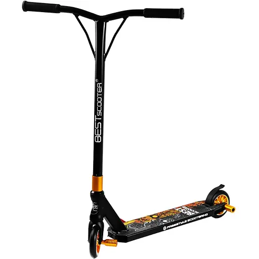 Самокат трюковий Best Scooter 69х11х54 см Жовто-чорний 000231667