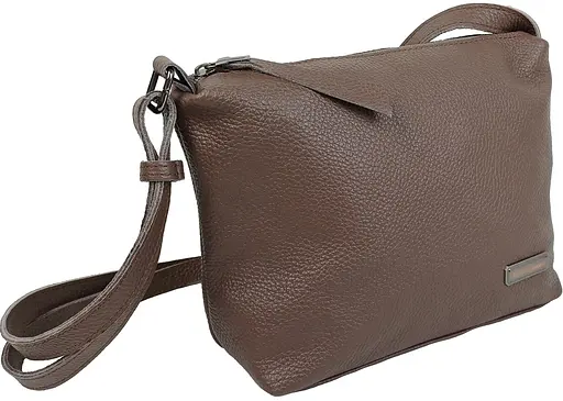 Женская кожаная наплечная сумка Borsacomoda капучино sum0028721 - фото 2