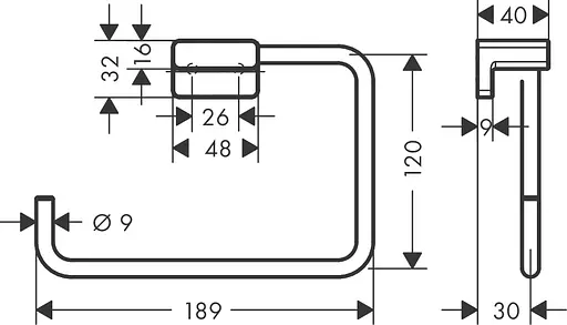 Кільце для рушника Hansgrohe AddStoris Matt White 41754700 Білий матовий - фото 2