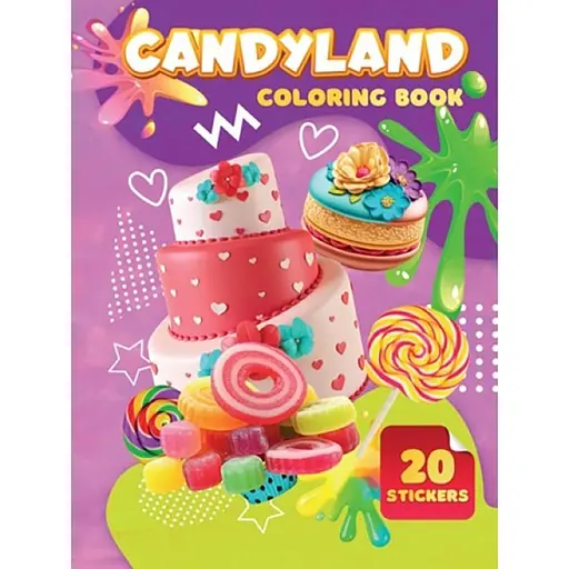 Детская раскраска Candyland Jumbi А06012506, 20 наклеек А4 - фото 1