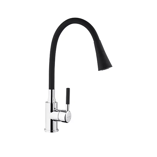 Змішувач для кухні Kroner KRM Kuche - C132BLK Хром - фото 1