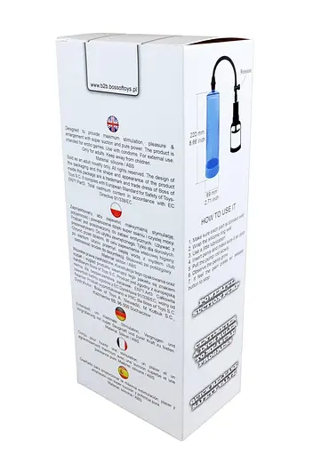 Помпа для пениса Boss of Toys Powerpump Max 22 см голубой - фото 4