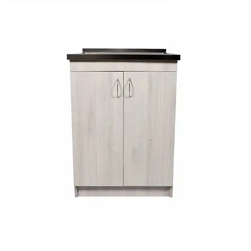 Тумба в комплекті з нержавіючою мийкою для кухні ЛДСП 60х60х83 см Дуб Молочний (52867-01162)
