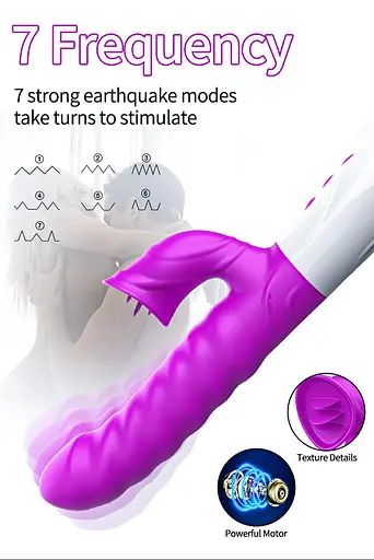 Вібратор-кролик B - Series Fox Heating Mode, 23 см (фіолетовий) - фото 9