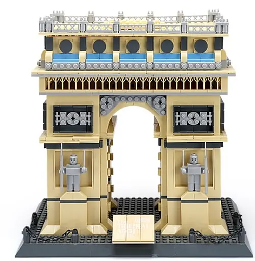 Конструктор Архитектура Wange 3D Триумфальная арка Париж Arc de Triomphe Paris 5223 для детей и взрослых 1391 деталь - фото 5