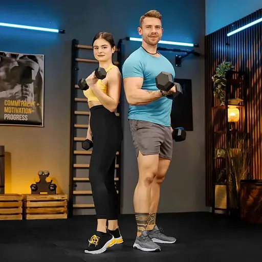 Гантеля шестигранная Trex Sport прорезиненная TX-025RD 2,5кг - фото 8