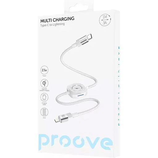 Кабель Proove Multi Charging USB-C to Lightning 27W White (CCMT27004101) [130353] - фото 2