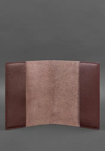 Шкіряна обкладинка для блокнота 6.0 (софт-бук) Бордова Краст - фото 3