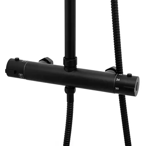 Душова система Yoka Ferra 25 Black з термостатом BP.FERRA-THERM-25-BLK, Чорний матовий - фото 7