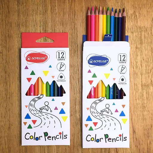 Карандаши цветные Acmeliae, 12 цветов, треугольный корпус, 3 мм - фото 2