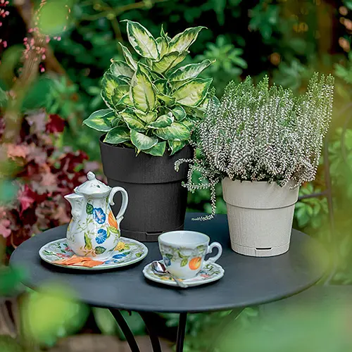 Вазон пластиковий Ethica, круглий, з автополивом, 20 см, 3,2 л (68051) - фото 2