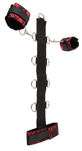BDSM-набір Bad Kitty Neck Restraint And Handcuffs червоний - фото 4