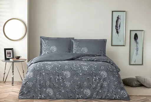 Постельное белье Violetta Antracit Сатин Tac pbe0051567 - фото 1