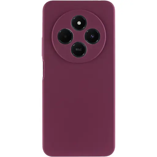 Чохол Lakshmi Silicone Cover Full Camera AAA для Xiaomi Redmi 14C/Poco C75 Бордовий/Plum - фото 3