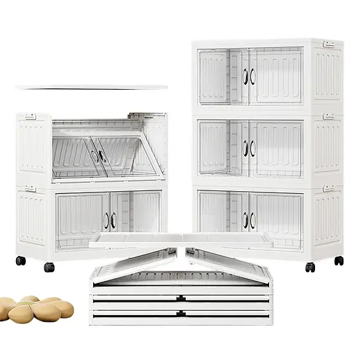 Комод Домівка WN-9-2 3 яруса на колесах білий (000033528) - фото 1