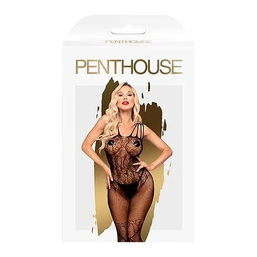 Бодістокінг з доступом до попки Penthouse - Dirty mind black S/M/L - фото 3