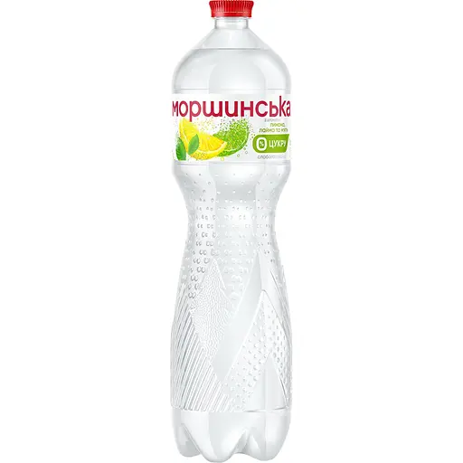 Уценка. Напиток Моршинская с ароматом лимона, лайма и мяты сильногазированный 1.5 л