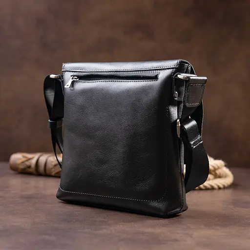 Сумка кожаная мужская GRANDE PELLE 21х23х4,5 см sum0012522 - фото 8