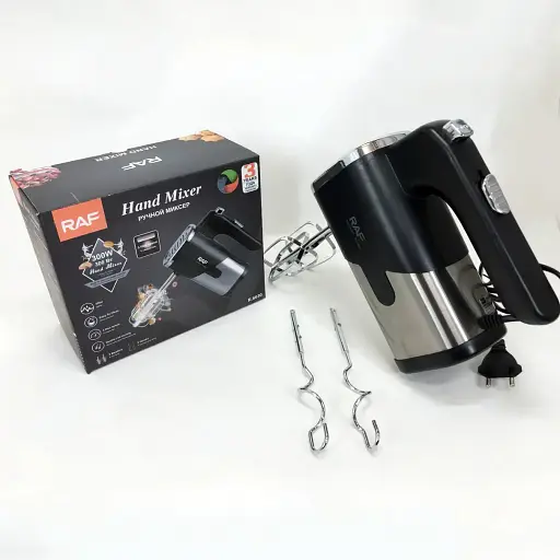 Ручний міксер кухонний R-6630 5 швидкостей 2 чорний насадки - фото 5