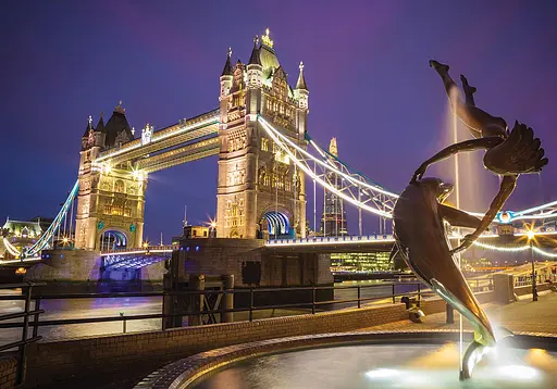 Пазли Нічний Тауэр Бридж, 1000 елементів, С1000-10-01