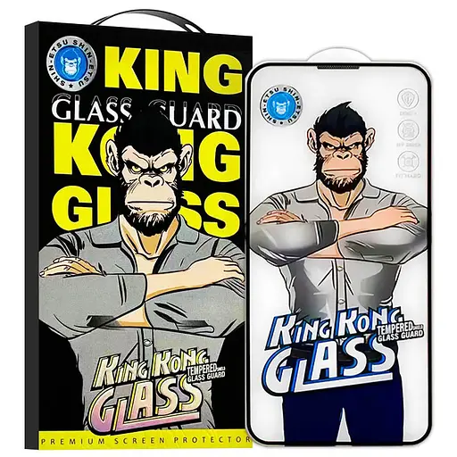 Захисне 2.5D скло Epik King Kong HD для Apple iPhone 13 Pro Max/14 Plus 6.7 Чорний