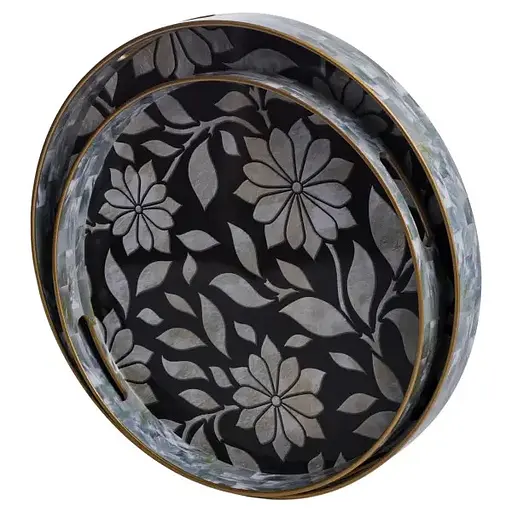 Набір підносів Yiwu HP-HK-15 Pearl декоративні пластикові 2 шт. - фото 2