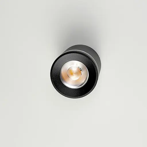 Накладний чорний циліндричний світильник 3000K Ø7х8 см | Line F | Арт. 8243 B-L QY-S - фото 3