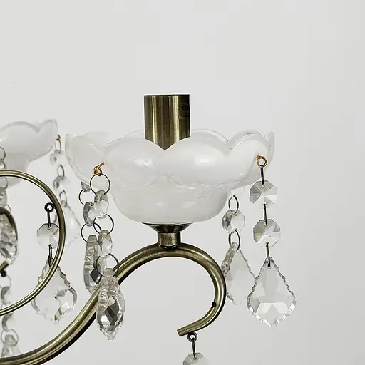 Класична люстра-підсвічник на 6 ламп у сатиновому корпусі Ø 60 см | Арт. 6028/6 | Line F - фото 3