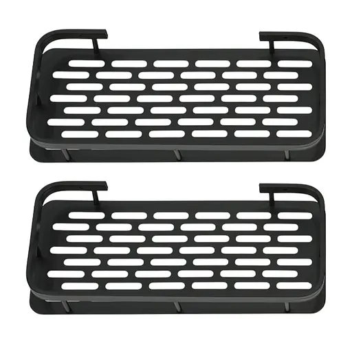 Набор металлических полок для ванной комнаты Fabrika ONIX 2 шт черный+подарок ершик для унитаза Fabrika PRACTIС White - фото 5