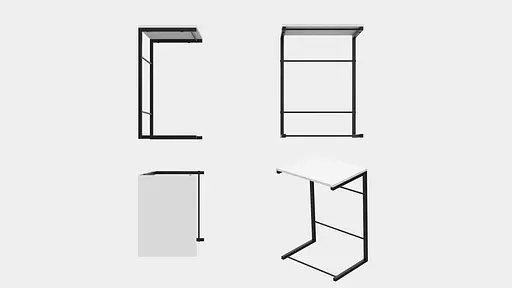 Столик Терри Ferrum-decor 650x440x330 Черный металл ДСП Белый 16 мм (FRD-104648) - фото 5