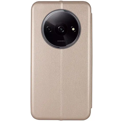 Чехол-книжка Epik кожаный Classy для Xiaomi Redmi A3 Золотой - фото 3