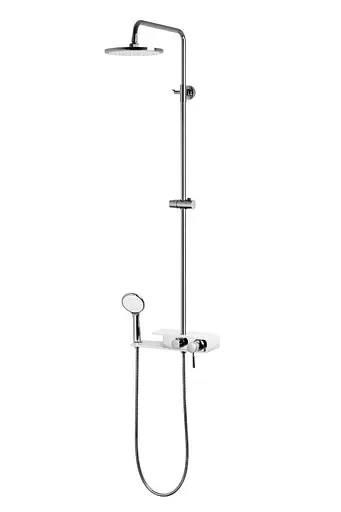 Душова система Corsan Klar Fiber chrome white CMN002, Хром - фото 5