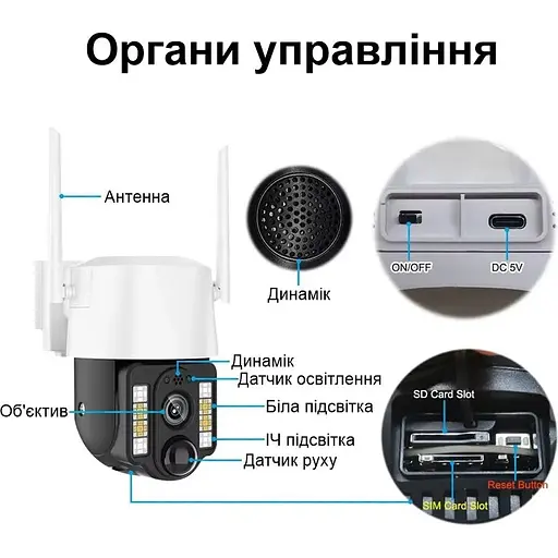 Автономна вулична камера відеоспостереження Nectronix VC3-G V380 pro 4G (101132) - фото 7