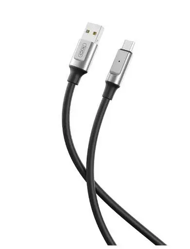Кабель силиконовый 6 А 120 Вт - XO NB251 Liquid Silicone Rubber USB - Type-C 1 м черный - фото 1