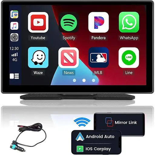 Автомобільне портативне радіо Carplay Android Hikity 9" HD