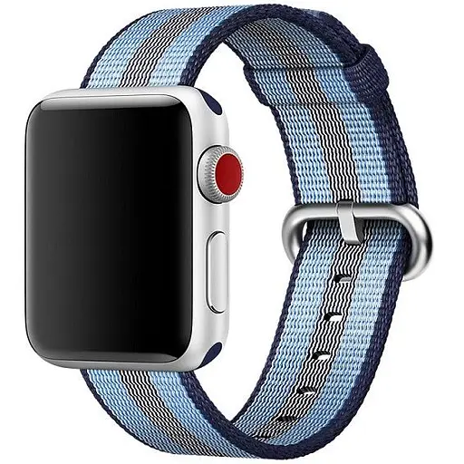 Ремешок Creasted для часов Apple Watch 38 мм 40 мм нейлоновый с пряжкой, Blue with dark blue