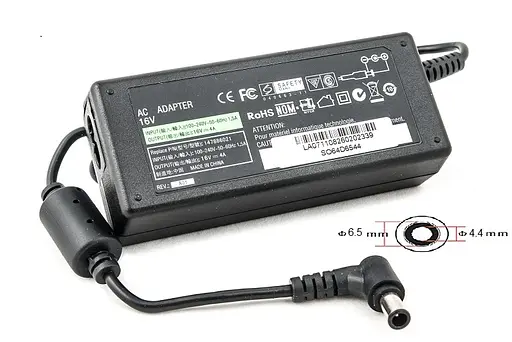 Адаптер для ноутбука PowerPlant SONY 220V, 16V 64W 4A (6.5*4.4)