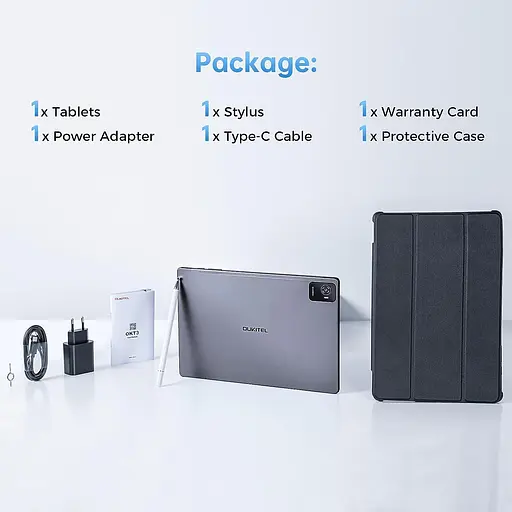 Планшет Oukitel OKT3 10.51` FHD /8GB/256GB/ T616 /8250mAh/ 16+8Мп /Dual SIM/ LTE /Чехол+Стилус/ Grey - фото 6