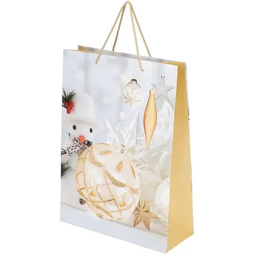 Пакет подарунковий новорічний Сніговик YY050924 Різнокольоровий (NY) - фото 1