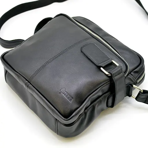 Кожаная мужская сумка через плечо TARWA 24х26х8 см sum0025861 - фото 5